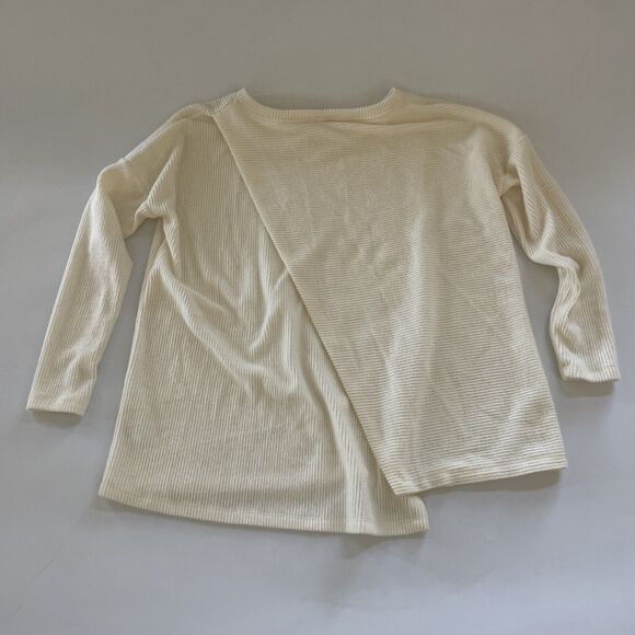 H by Bordeaux Sweater Womens Size Small Cream Lightweight Ribbed‎ Oversized - Picture 4 of 8